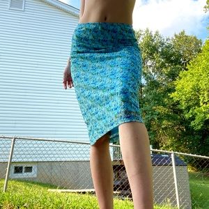 Floral 90s mid length skirt